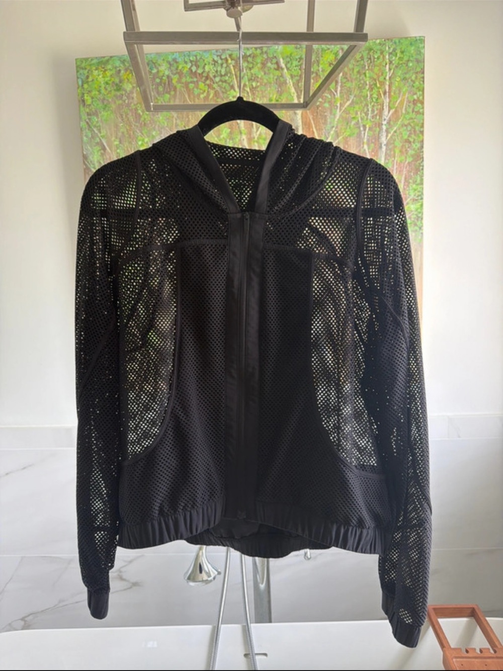 lululemon athletica Black Mesh Zip Hoodie